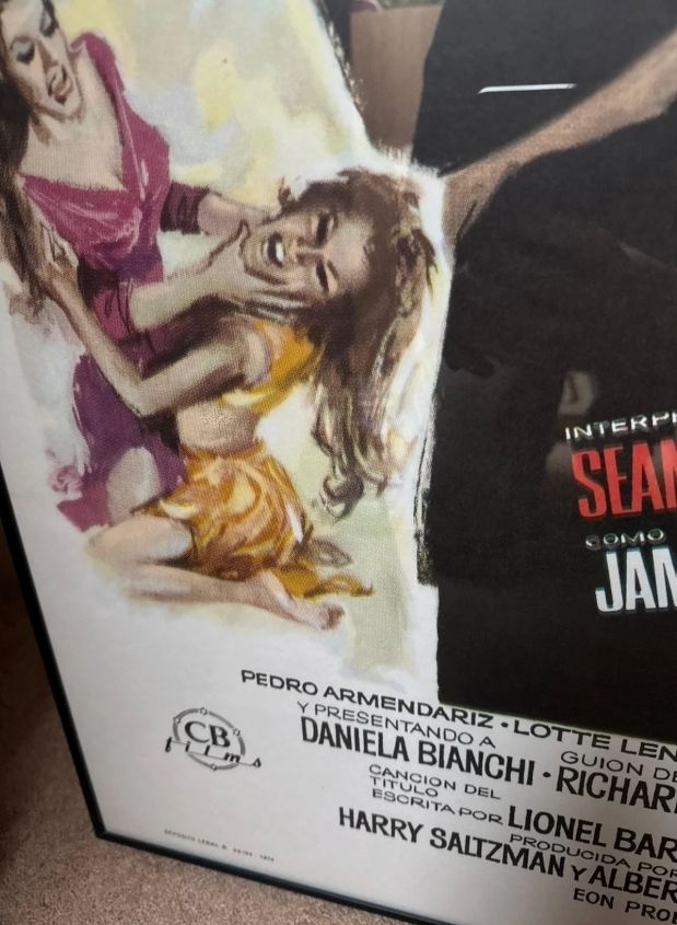 photo for sale From Russia With Love James Bond Framed Poster Spanish 1974
