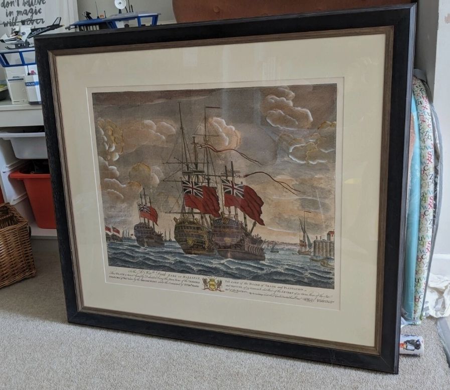 View Of The 'Terrible', 'Neptune' & 'Severn'r. Shortprint. British Royal Navy photo for sale