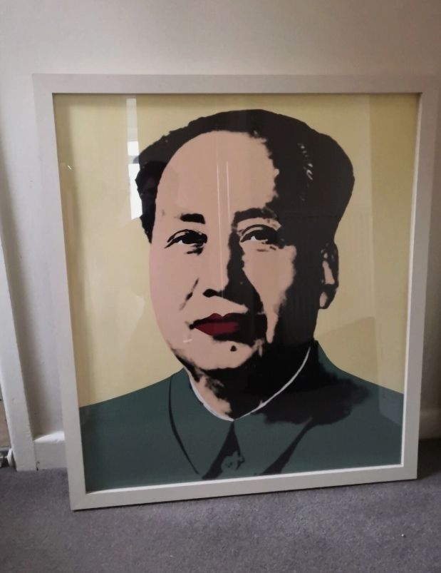 Framed Chairman Mao Warhol Print. 80cm X 90cm. Special Edition Sunday B photo furniture