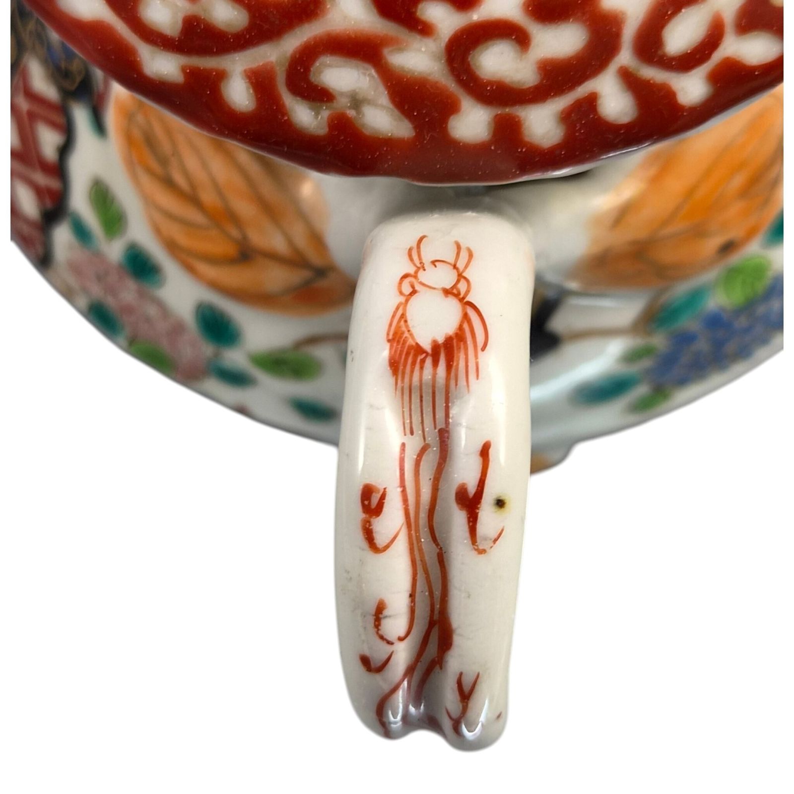 photo for sale Antiek Japans Imari suikerpot, Hichozan Fukagawa, Meiji-periode