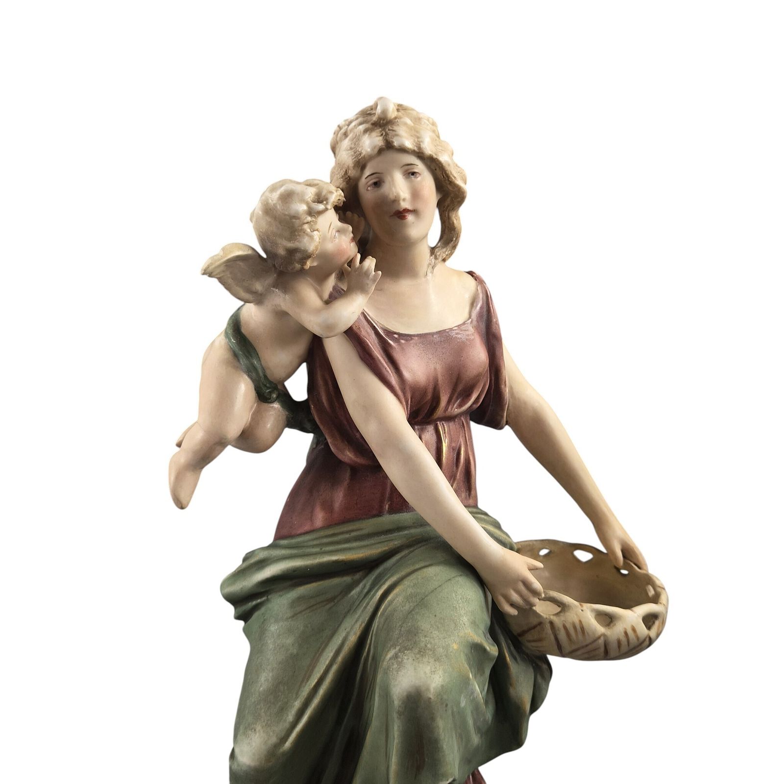 Royal Dux Bohemia Art Nouveau Maiden Figures By H. Schubert photo vinterior