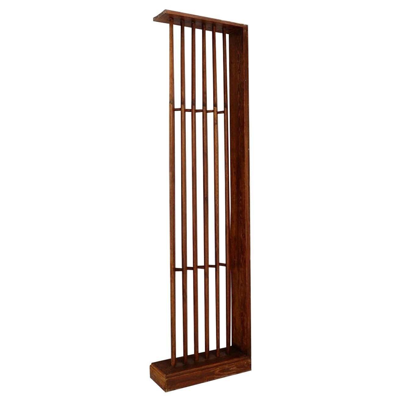Vintage Wood Room Divider, Mid Century Modern, 1967, 217cm Tall
