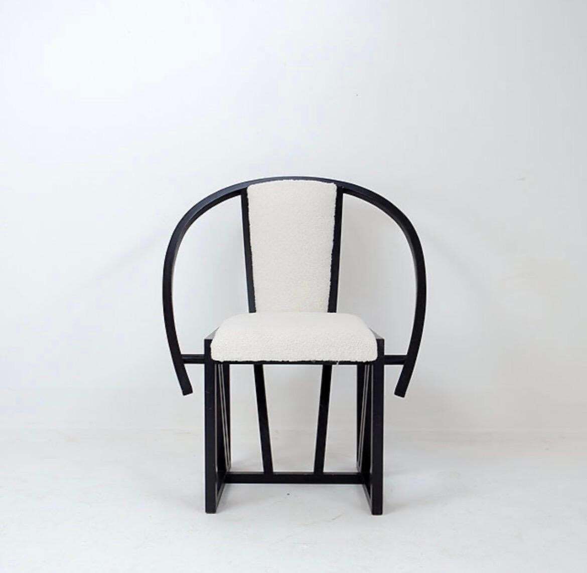 "Contrast" Armchair By Pascal Mourgue   1982   Faux Sheepskin New Upholstery photo for sale