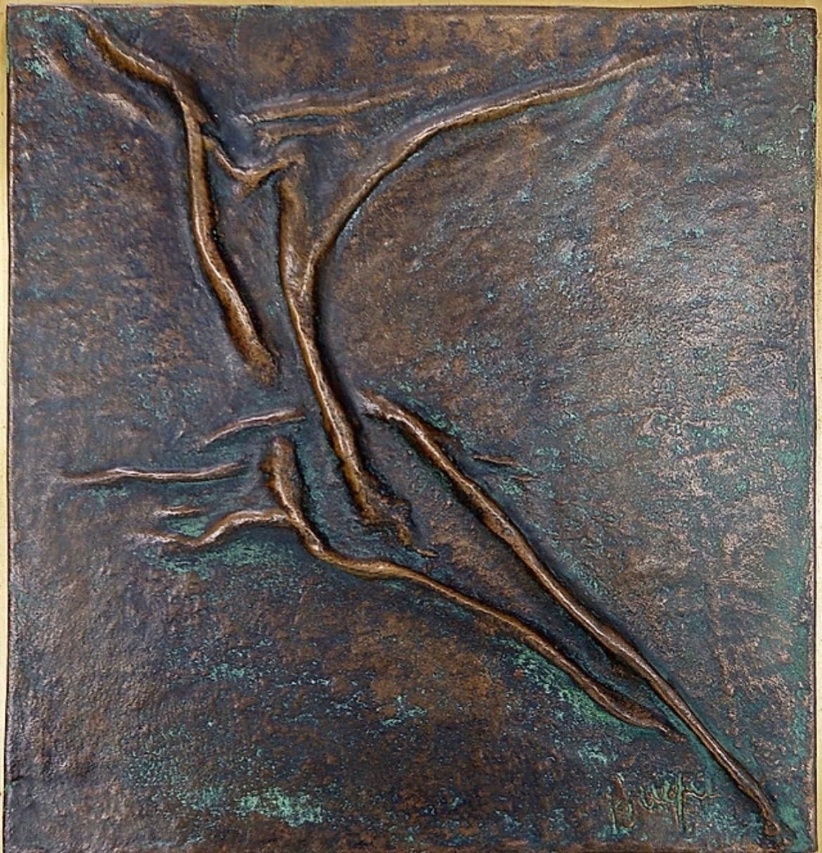 "Salto" Pilar De La Vega Martinez Bronze Sculpture On Panel photo vinterior