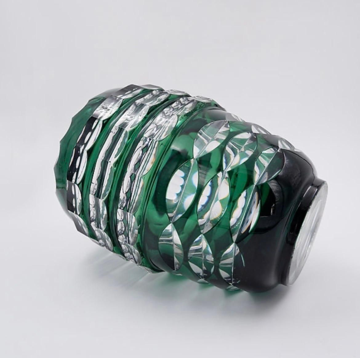 20th Century Crystal Art Deco Vase By Val Saint Lambert Att. To Charles Graffart photo 780.0