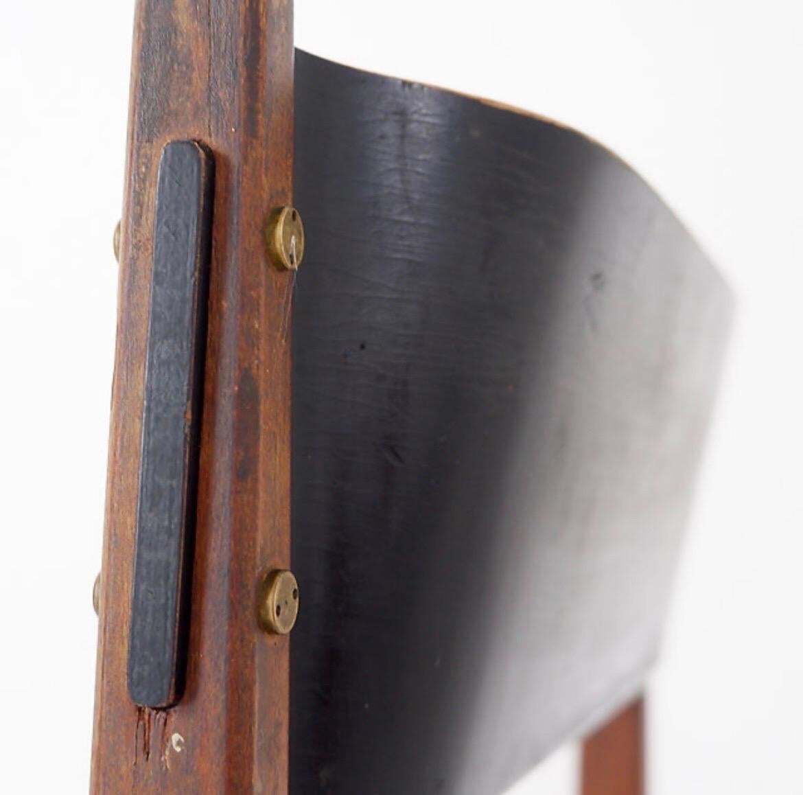 photo for sale Mid Century Italian Chair By Pozzi & Verga, Bentwood & Brass, 1960s