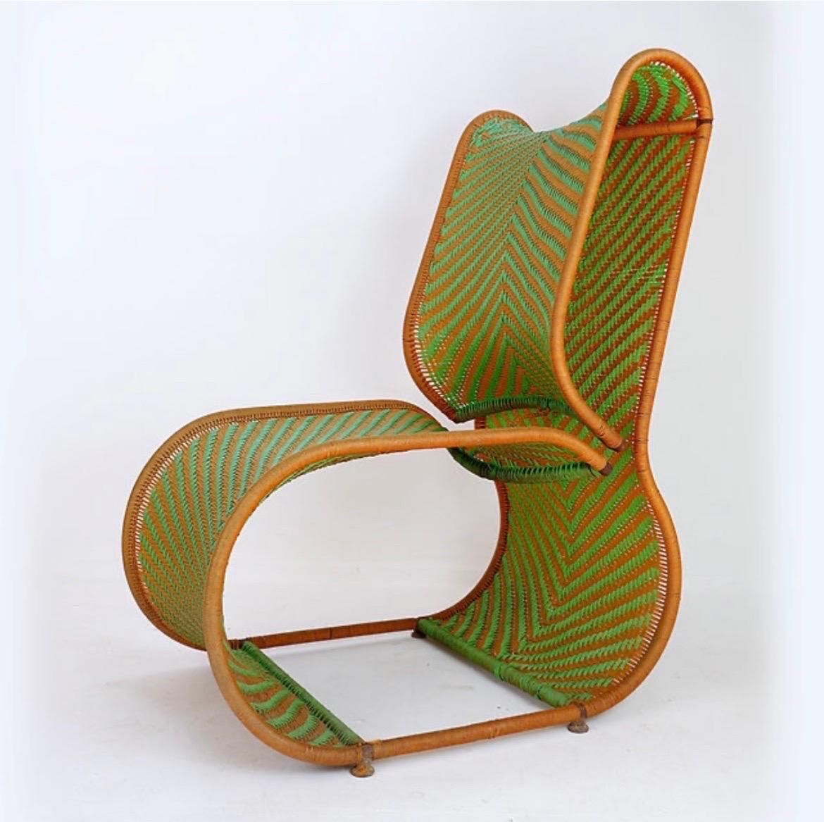 Patricia Urquiola Style Mid Century Modern Indoor/Outdoor Lounge Chair   20th photo Furniture