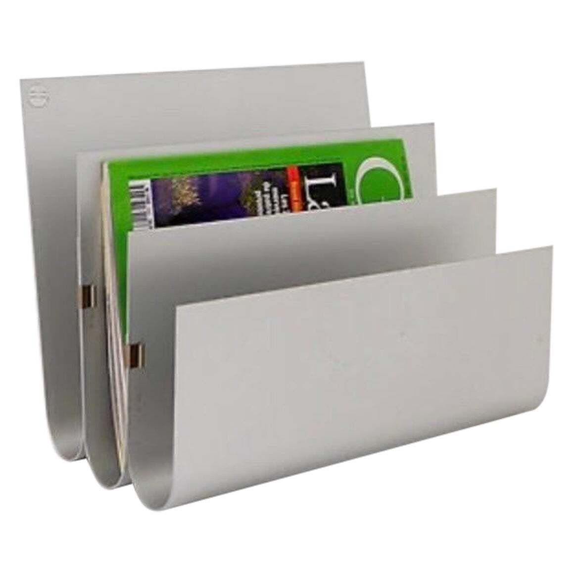Aluminum Magazine Rack By Pierre Vandel For Espace Pierre Cardin, 1970s