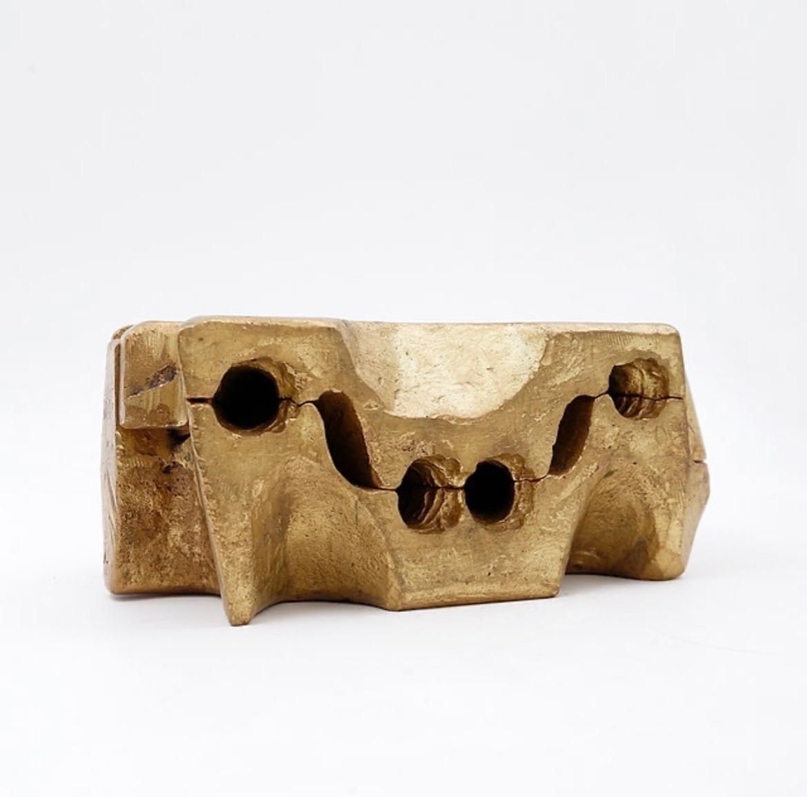 photo for sale Bronze Foundry Mold Sculpture, Curiosity Cabinet, Vintage Art, 1980
