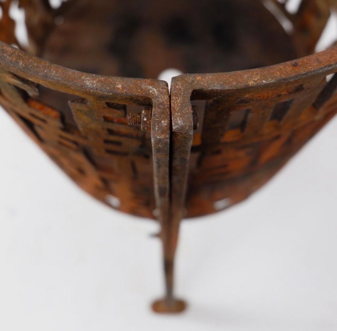 Atelier René Knip Fire Basket, Cor Ten Steel, 2000s photo Home Decor