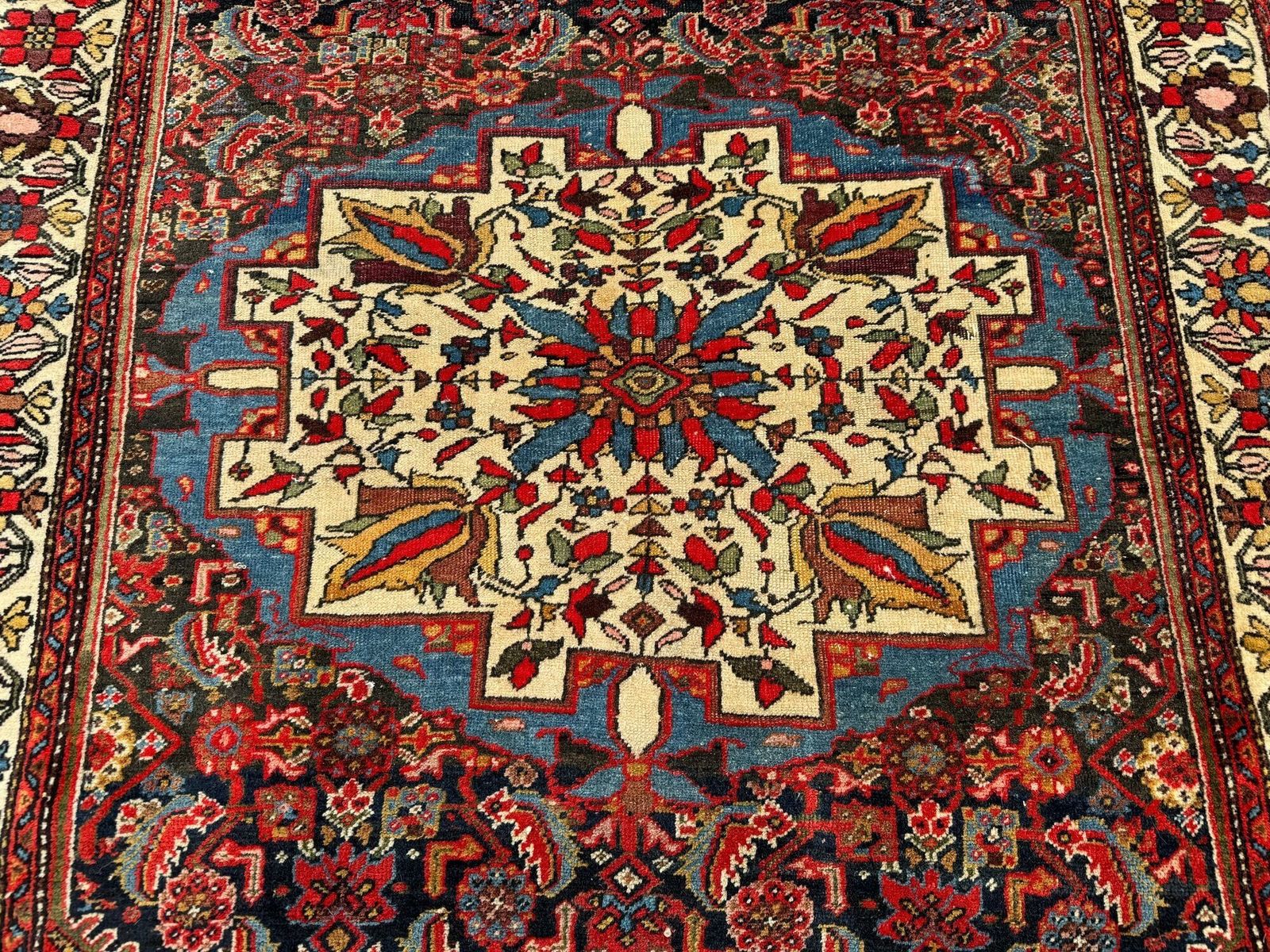 Antique Bidjar Rug 1.50m X 1.03m photo vintage