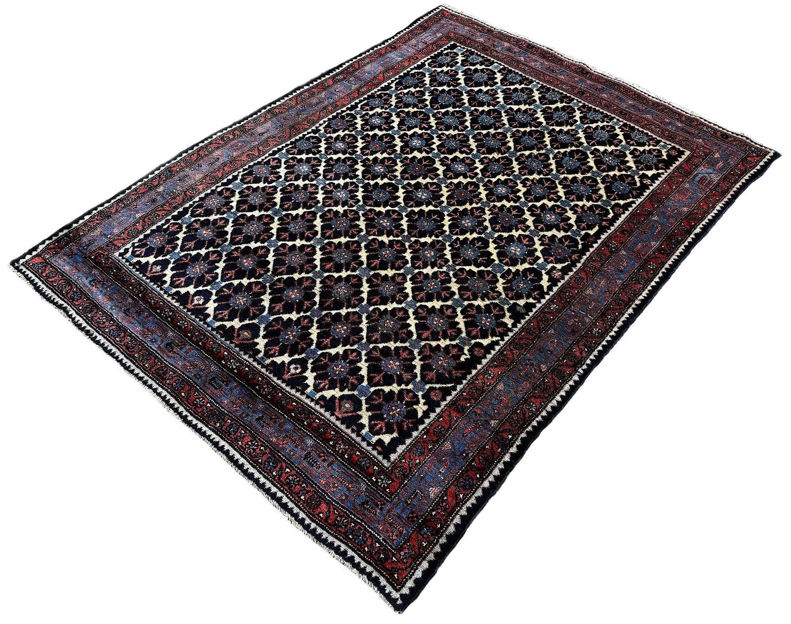 Antique Hamadan Rug 1.96m X 1.43m photo for sale