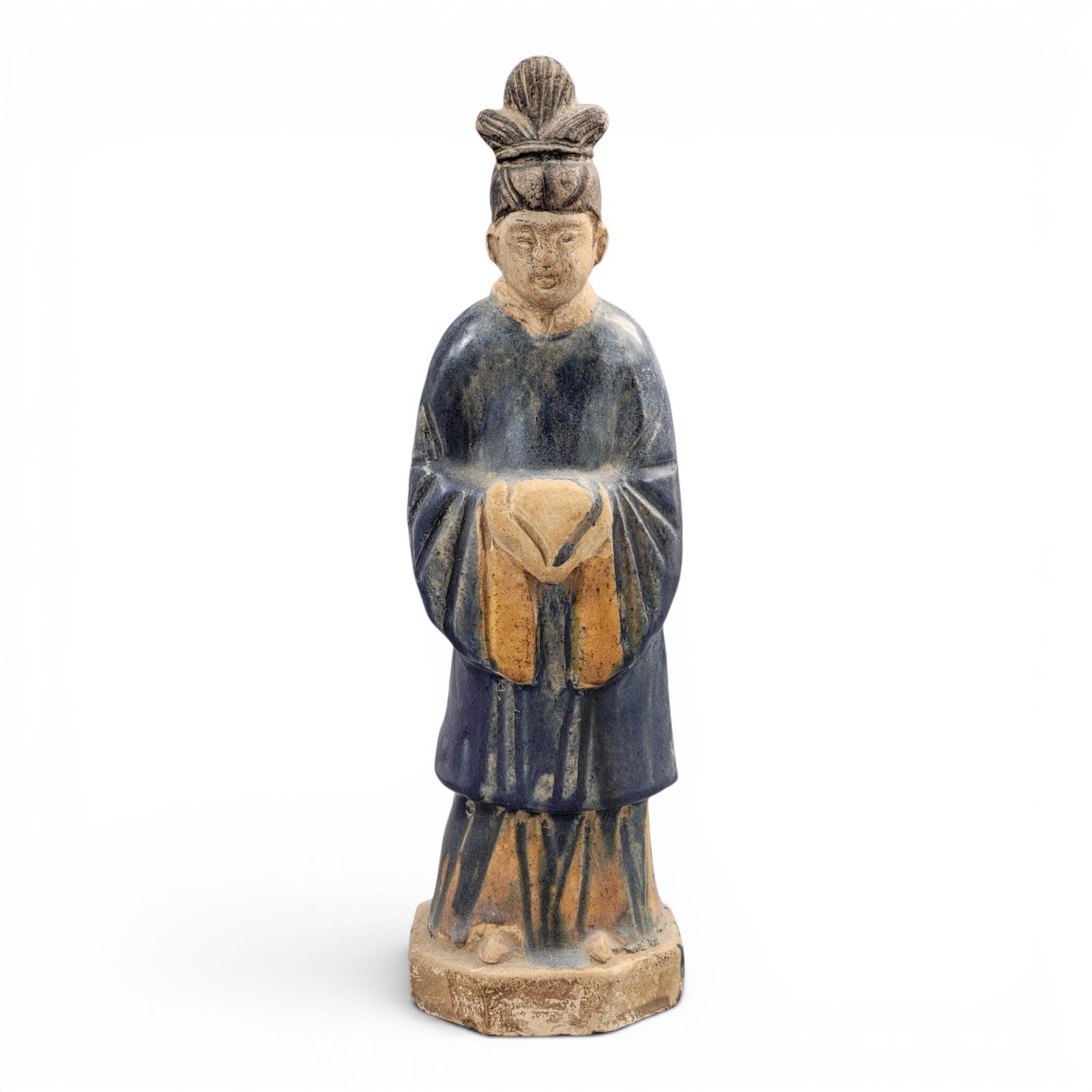 Chinese Tang Dynasty Sancai Glazed Funerary Figure, Circa 7th–8th Century