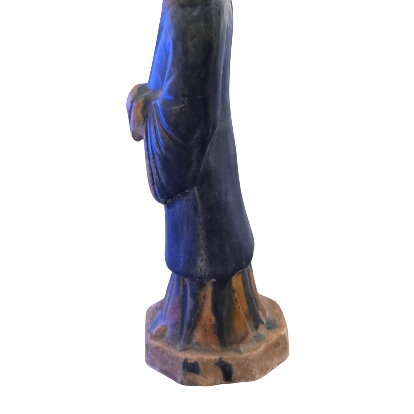 photo vintage Chinese Tang Dynasty Sancai Glazed Funerary Figure, Circa 7th–8th Century