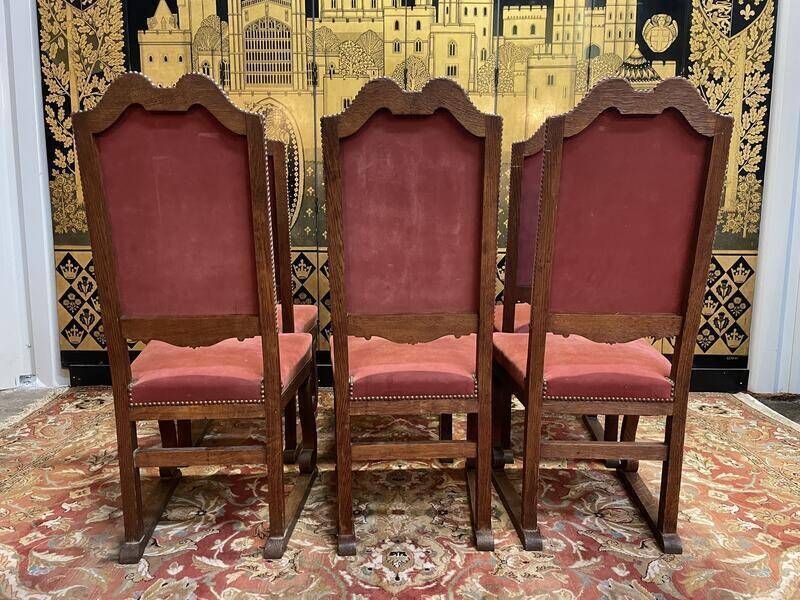 Set Of 6 Renaissance   Louis XIII Chairs In Oak photo 927.0