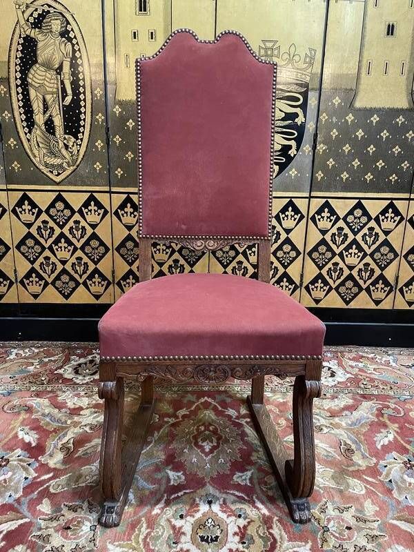 Set Of 6 Renaissance   Louis XIII Chairs In Oak photo vinterior