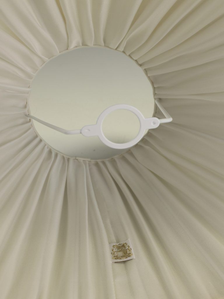 Large Empire Lampshade – Ecru With Stucco | Handmade In The Uk photo vinterior