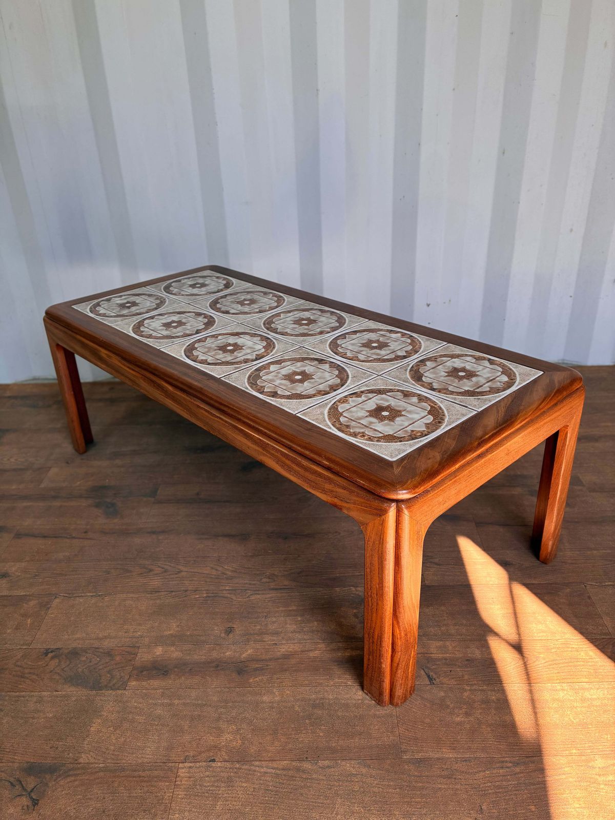 G Plan Teak Coffee Table With Tiled Top – Vintage Retro Tile Inlay Table – Mid Century photo for sale