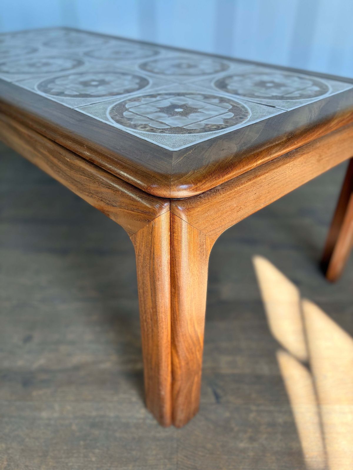 G Plan Teak Coffee Table With Tiled Top – Vintage Retro Tile Inlay Table – Mid Century photo Furniture