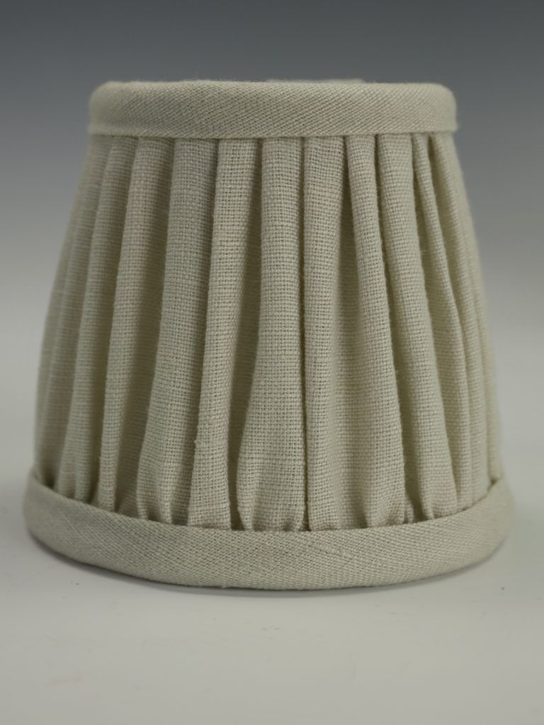 Mini Clip On Candelabra Lampshade – Natural | Handmade In The Uk