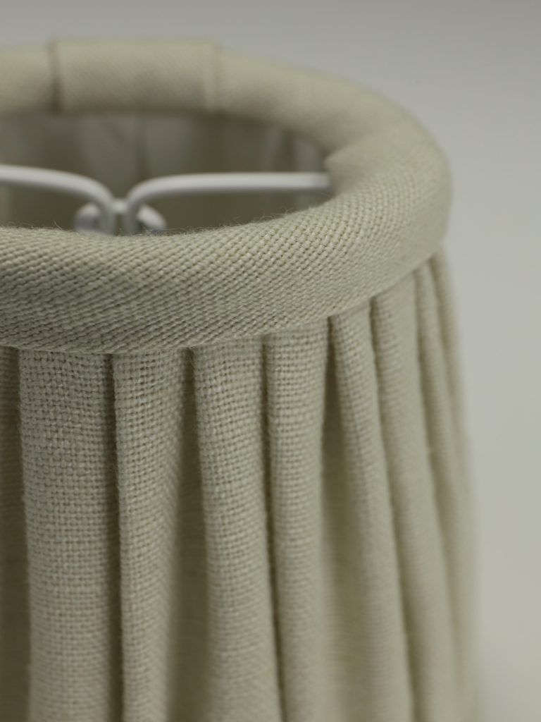 Mini Clip On Candelabra Lampshade – Natural | Handmade In The Uk photo for sale