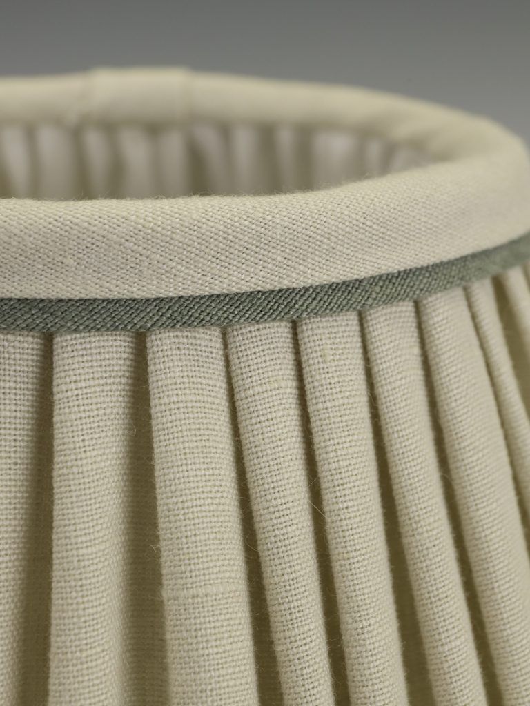 Small Empire Lampshade – Natural With Rosemary Trim | Handmade In The Uk photo for sale