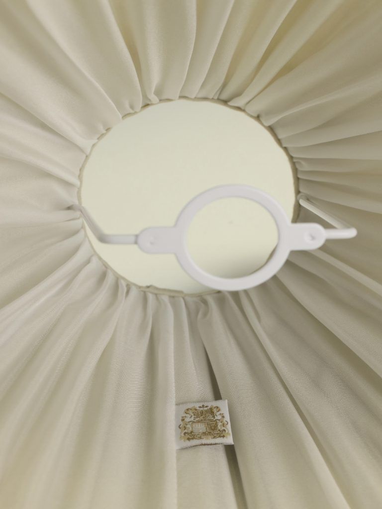 Small Empire Lampshade – Natural With Rosemary Trim | Handmade In The Uk photo vinterior