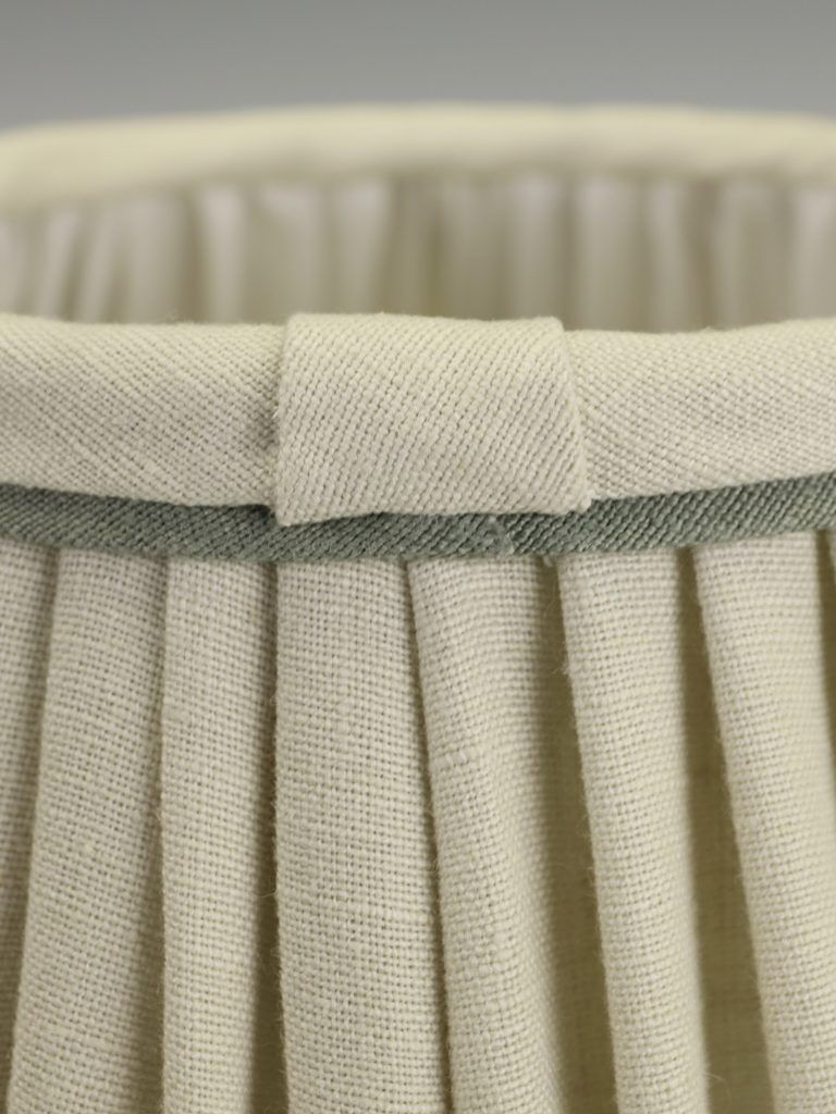 Small Empire Lampshade – Natural With Rosemary Trim | Handmade In The Uk photo buy
