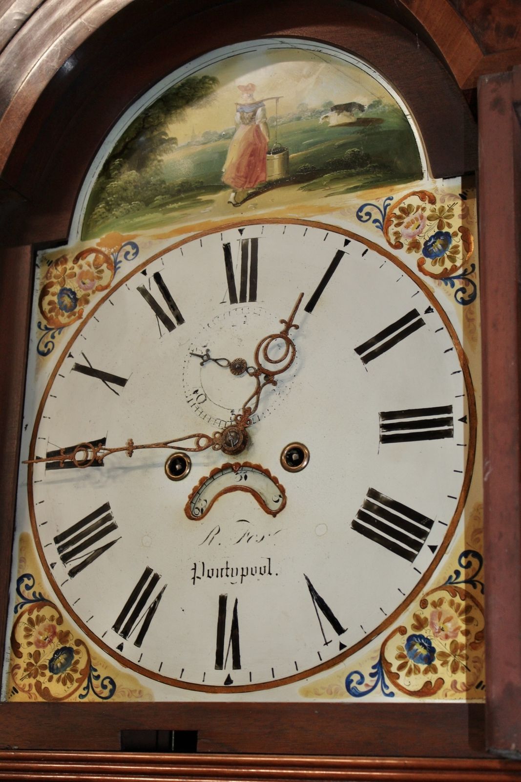 Antique Welsh Victorian Long Case Mahogany Grandfather Clock R Fox Of Pontypool photo buy