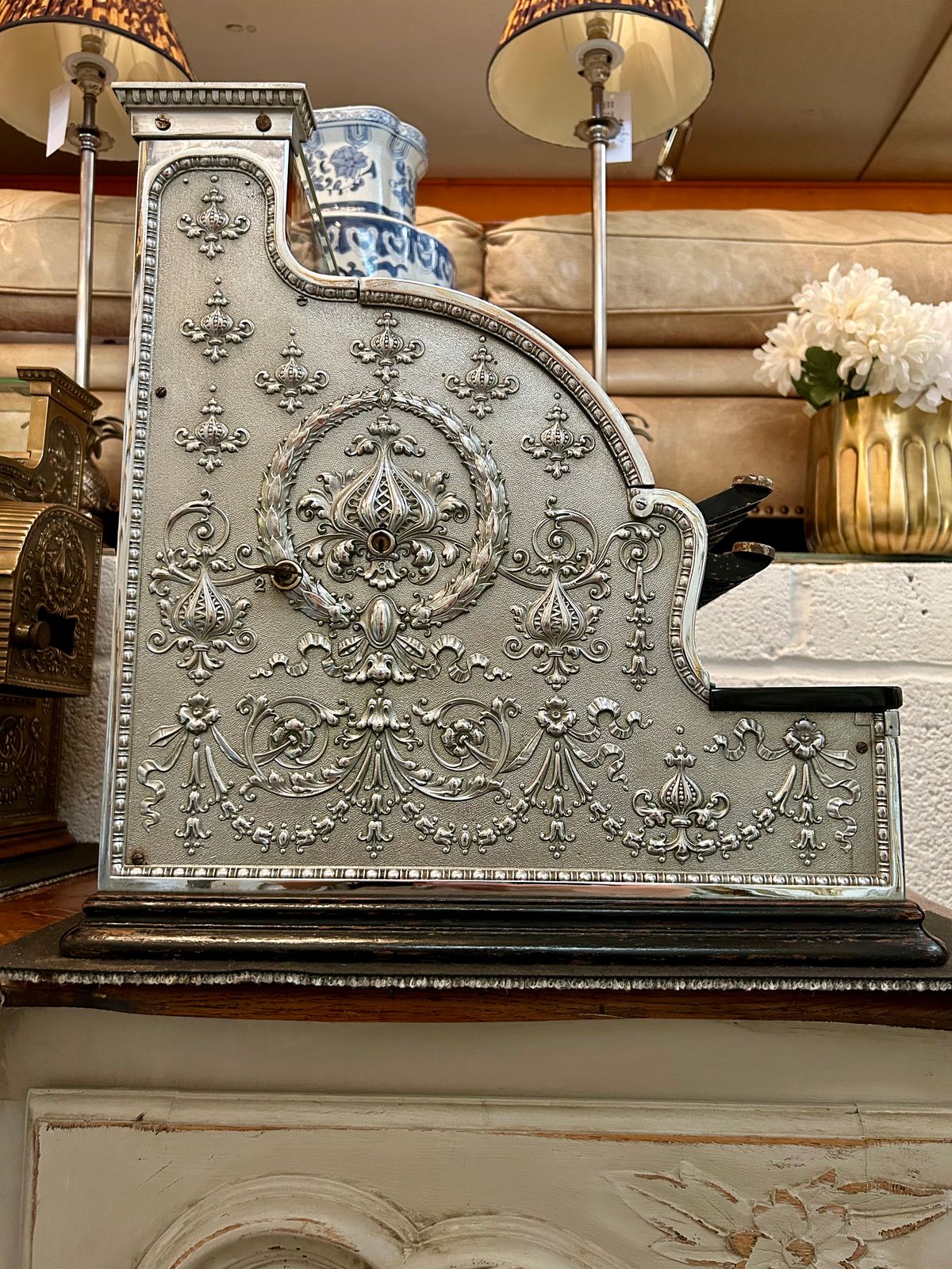 Chrome National Cash Register, Dayton Ohio 1913 photo vintage