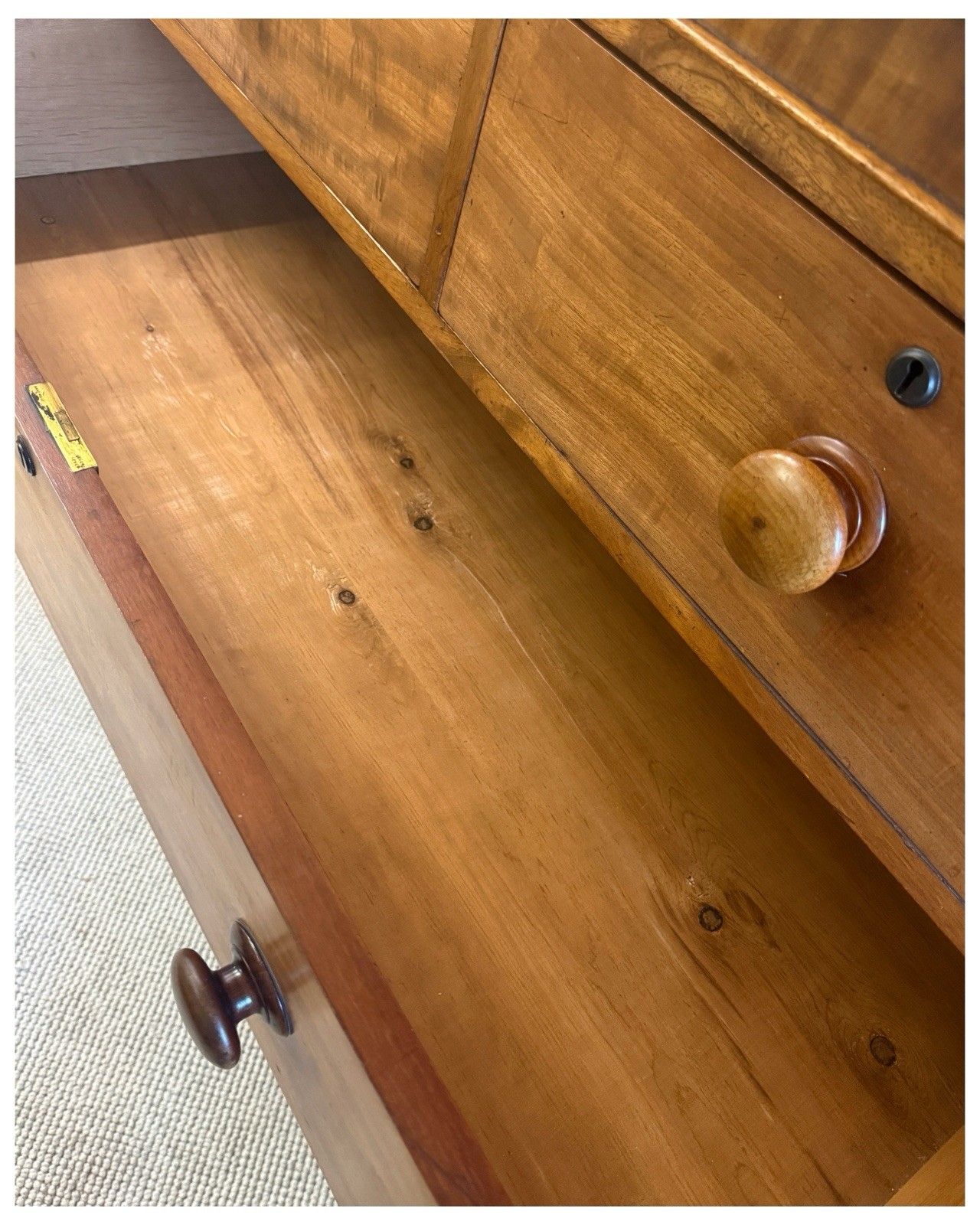 C1870 Large Mahogany Victorian Chest Of Drawers With Tulip Feet photo 545.0