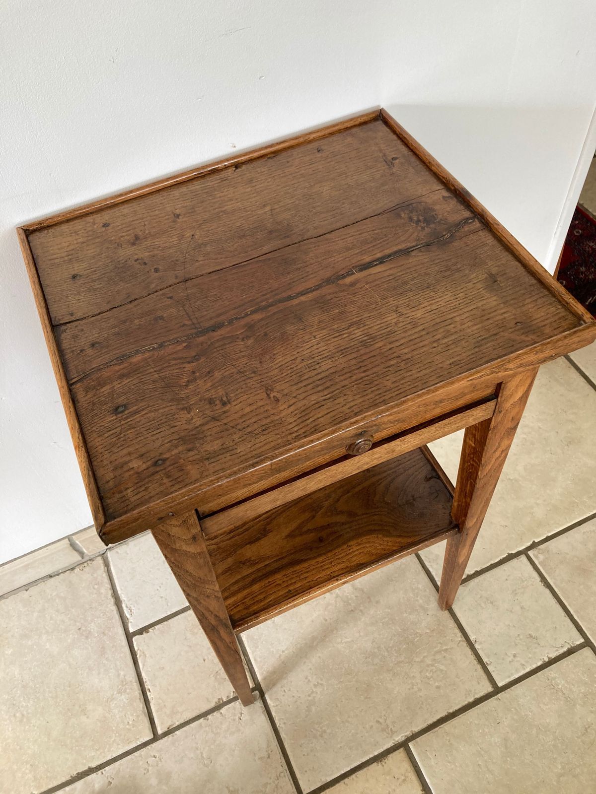 Oak Table Or Bedside Table photo vinterior