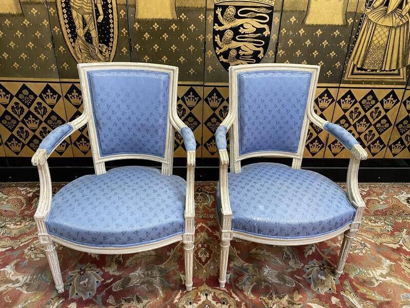 Pair Of Louis XVI Style Cabriolet Armchairs photo Furniture