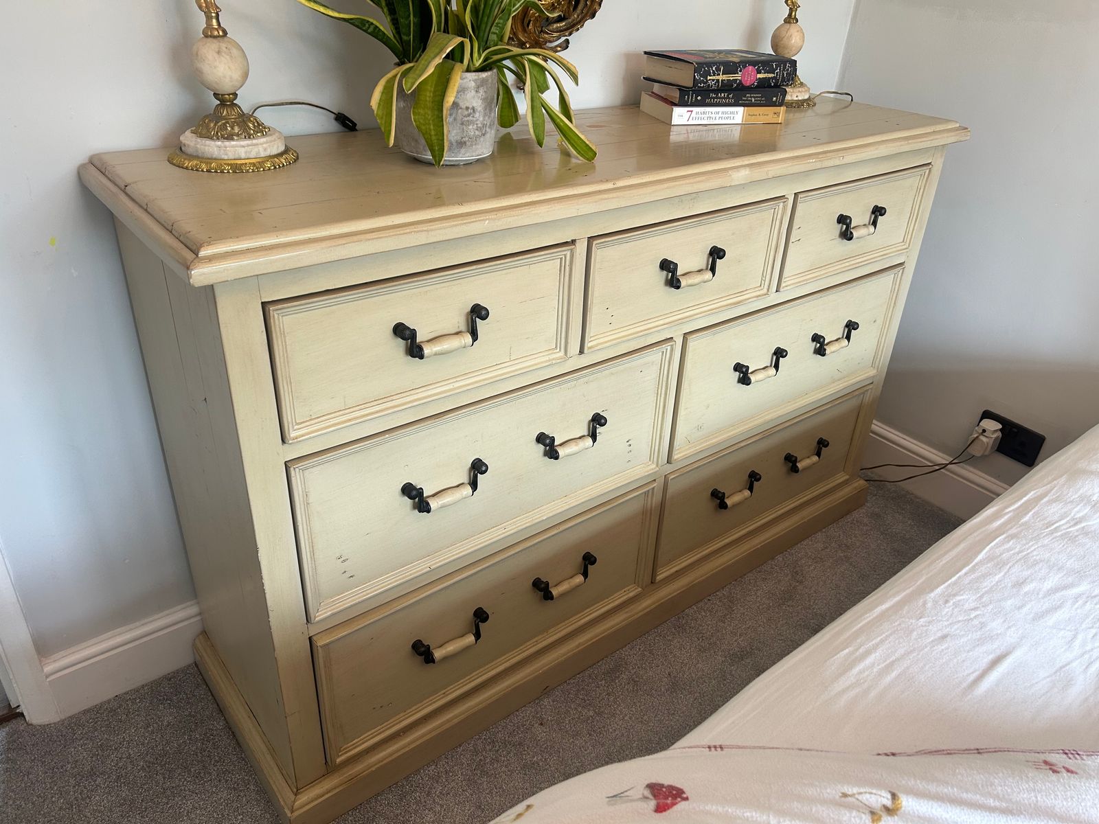 Country Sideboard Console Farmhouse Rustic Bank Of Drawers photo buy