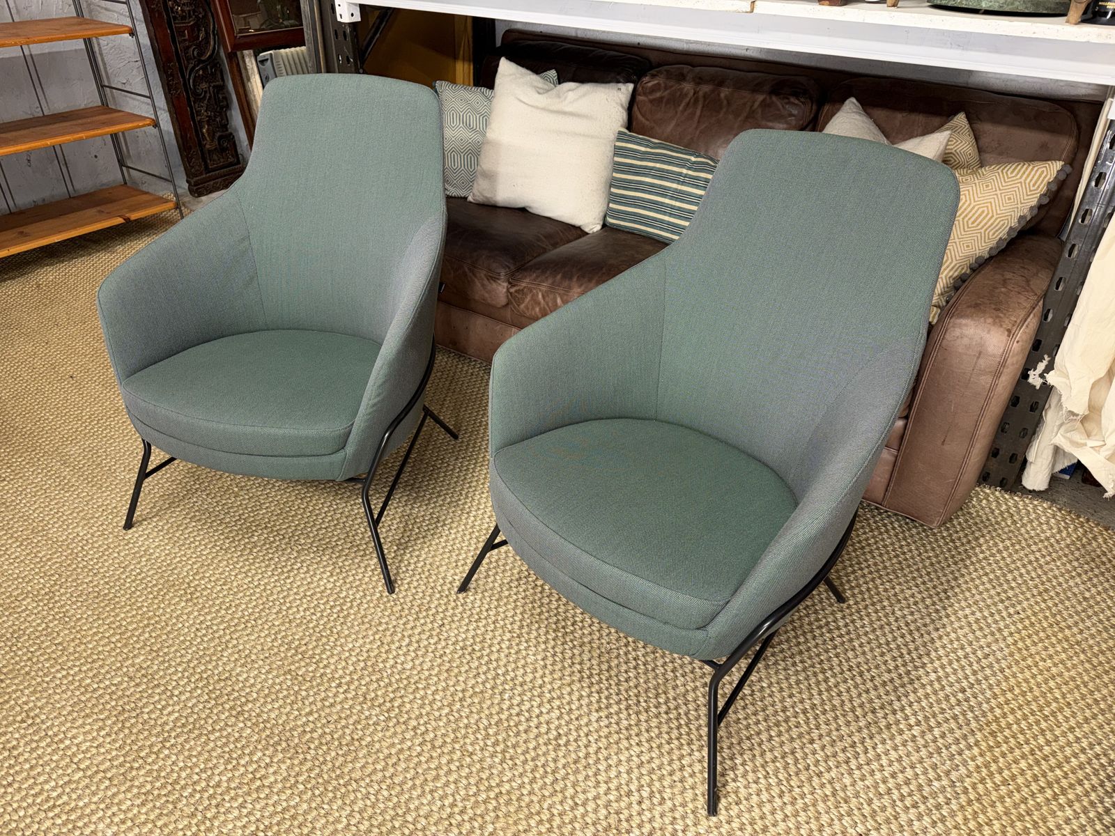 Pair Of Frovi Office Armchairs Reception Waiting Chairs photo for sale