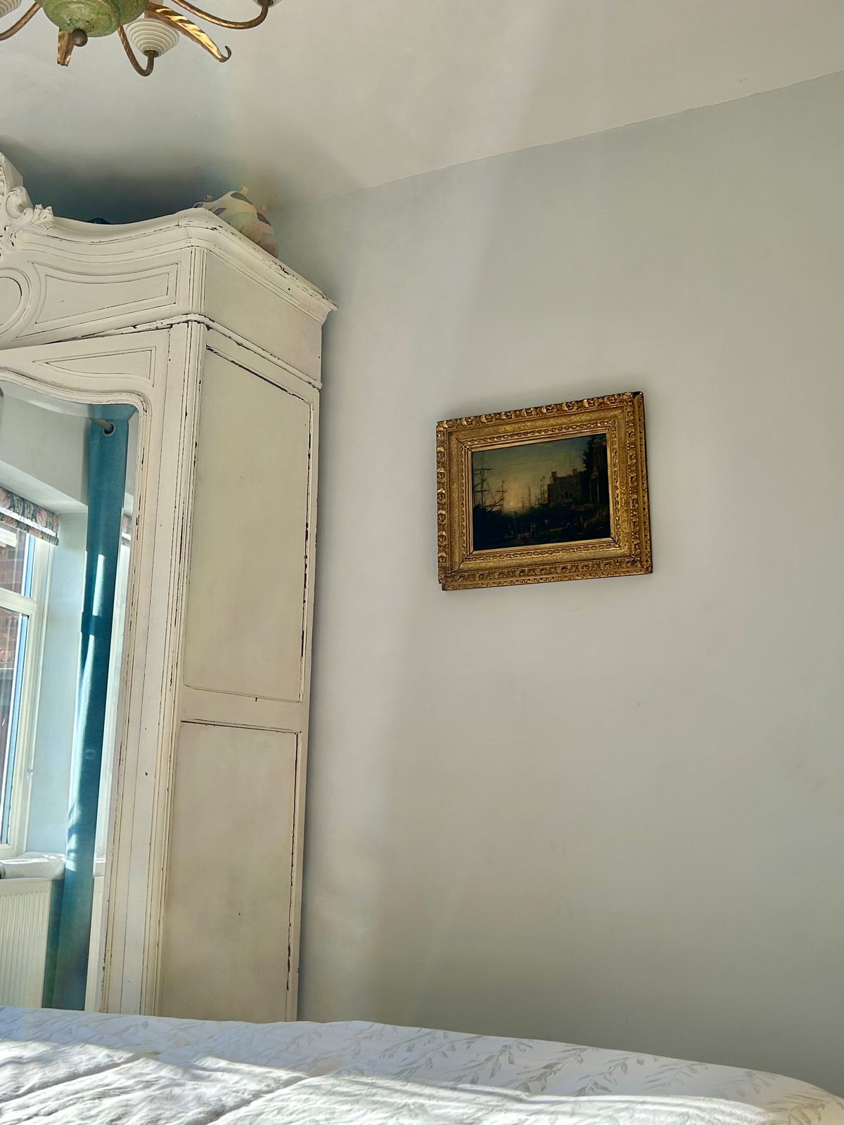 photo vintage Fine Art Harbour Oil Painting After Claude Lorrain