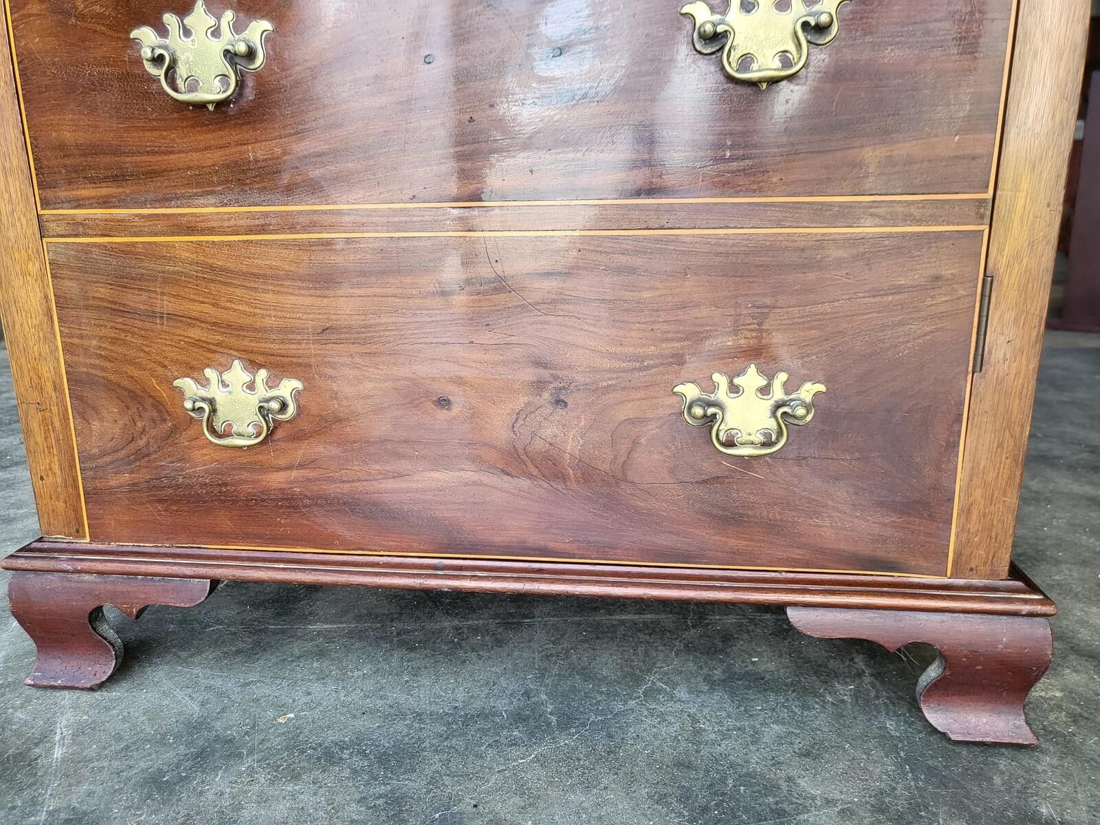 photo buy Antique Inlaid Mahogany Single Slim Wardrobe Cupboard