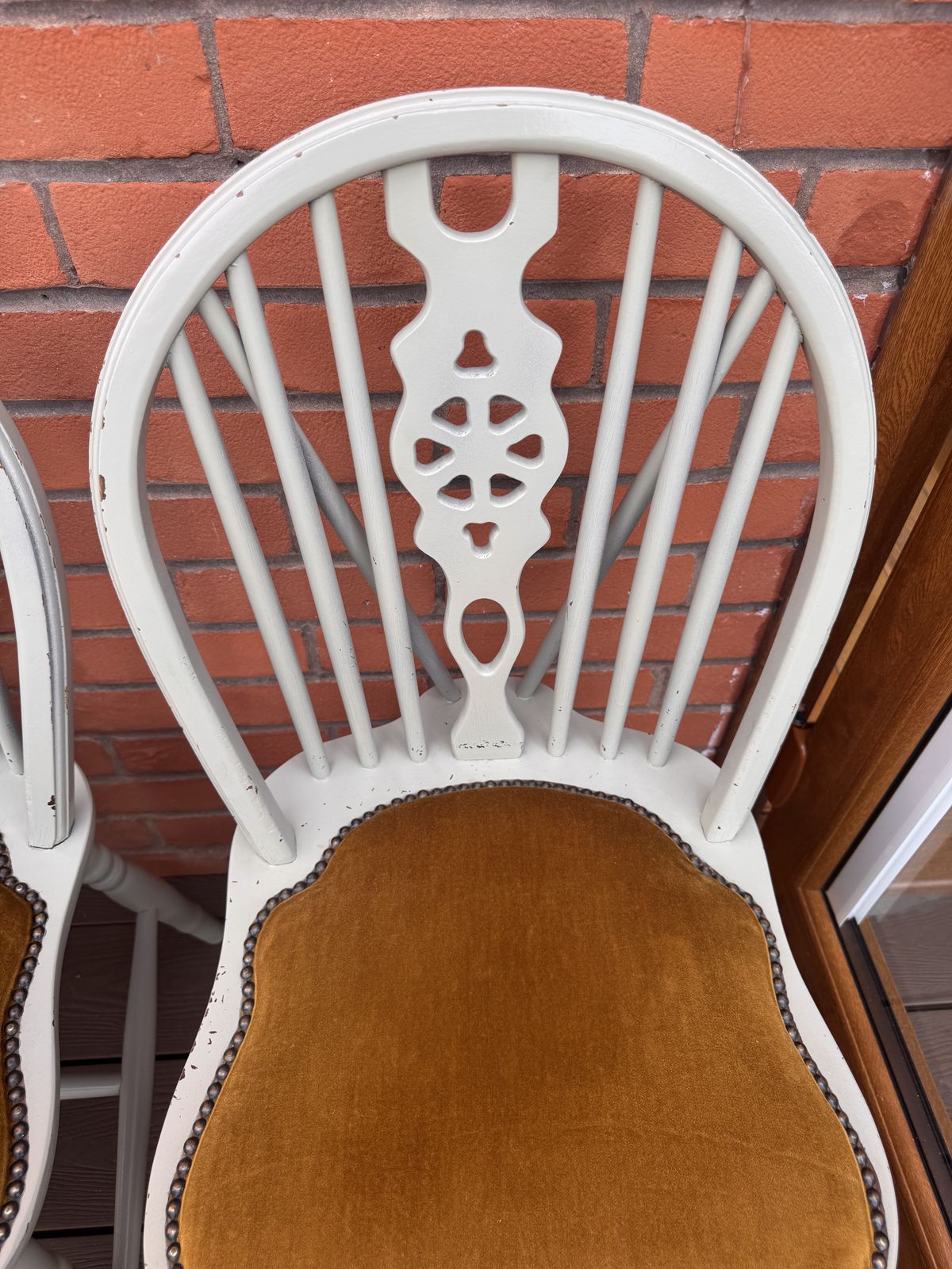 Set Of 10 Farmhouse / Wheelback Style Dining Chairs photo for sale