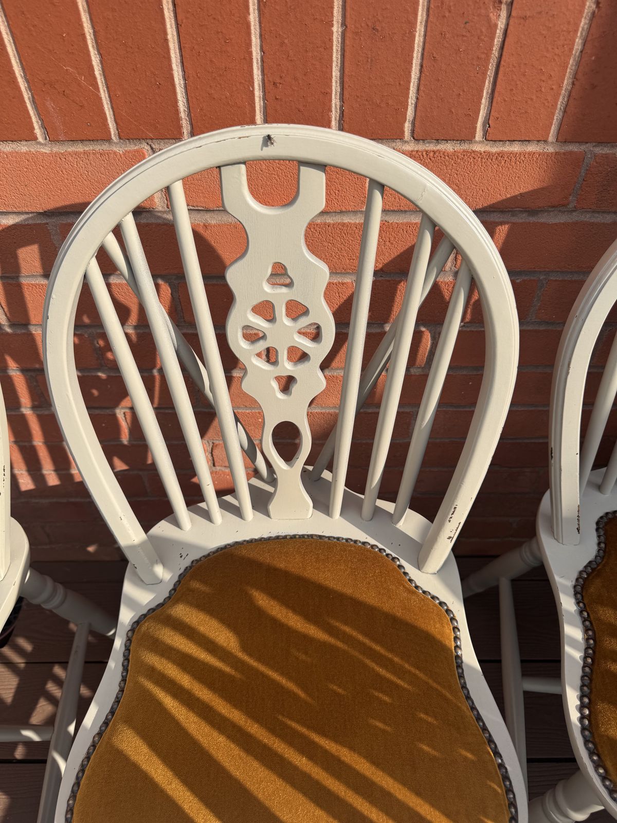 Set Of 10 Farmhouse / Wheelback Style Dining Chairs photo vinterior