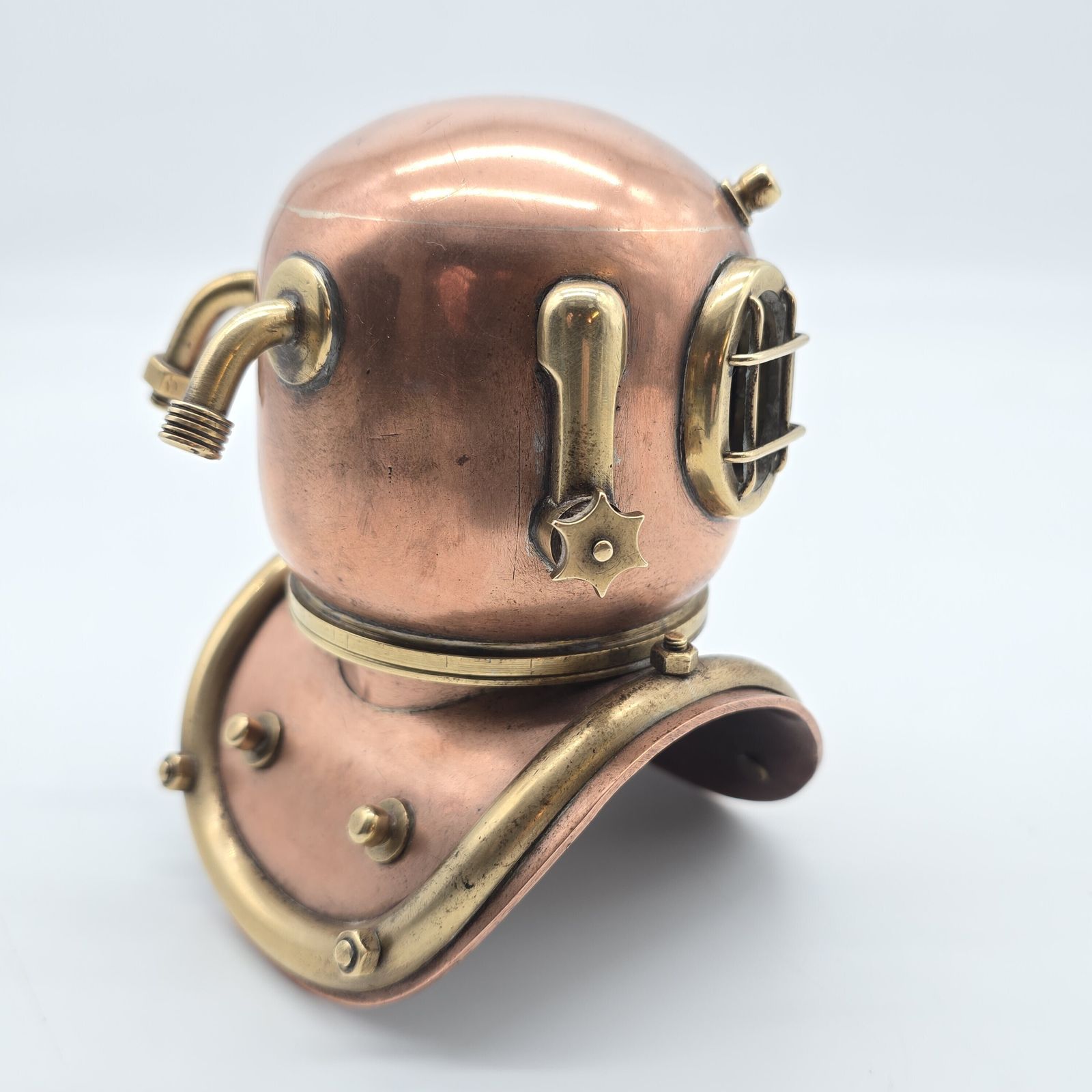 Miniature Copper Divers Helmet In A 19th Century Style. Circa 1930 photo Home Decor