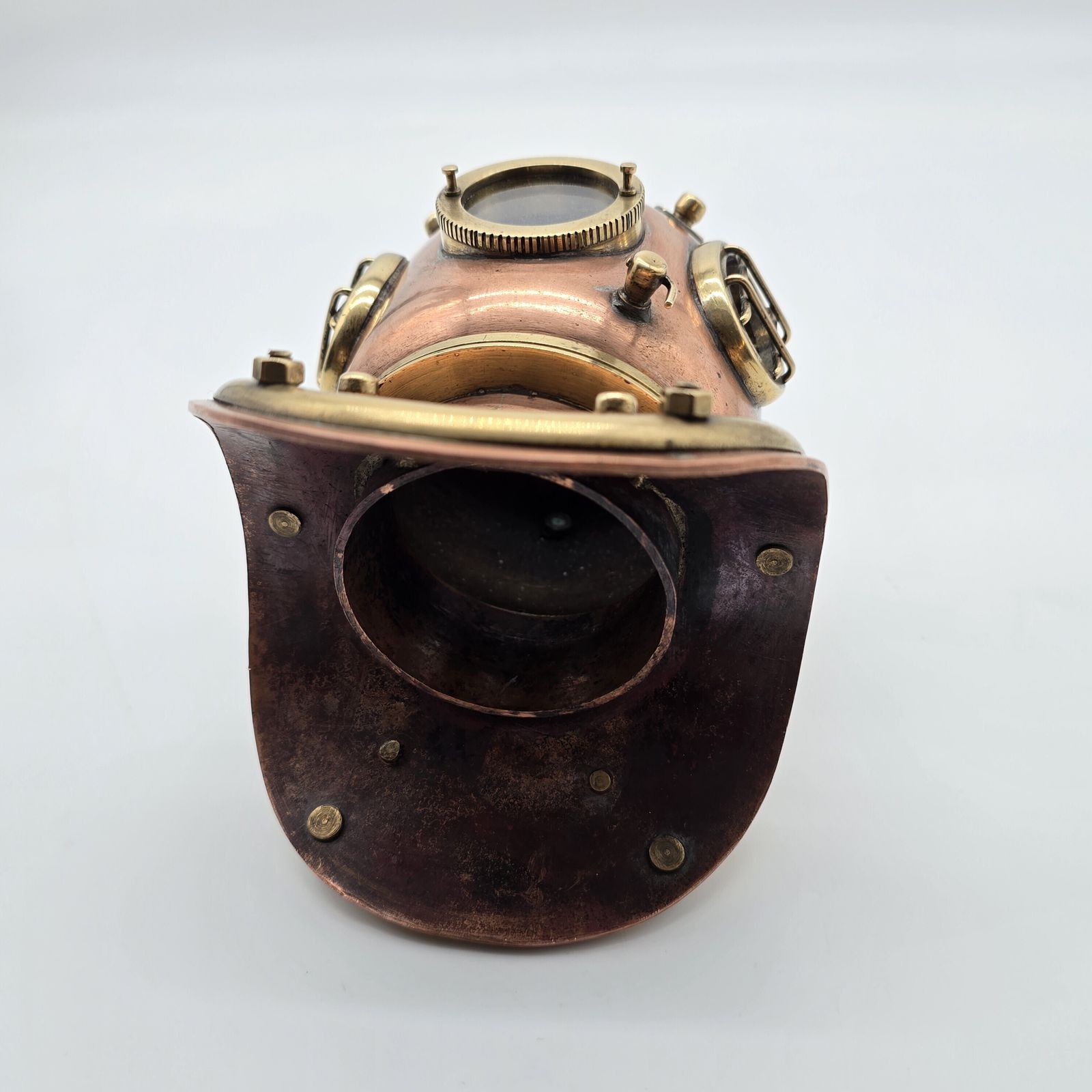 photo furniture Miniature Copper Divers Helmet In A 19th Century Style. Circa 1930