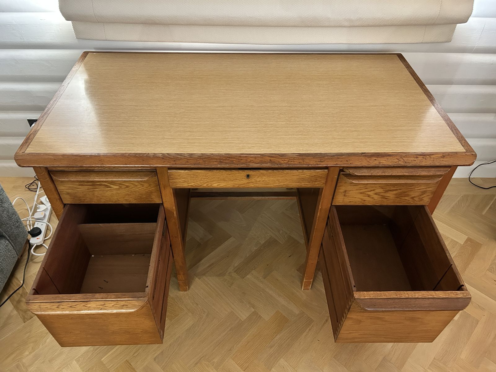 Antique Wooden Teacher Desk photo buy