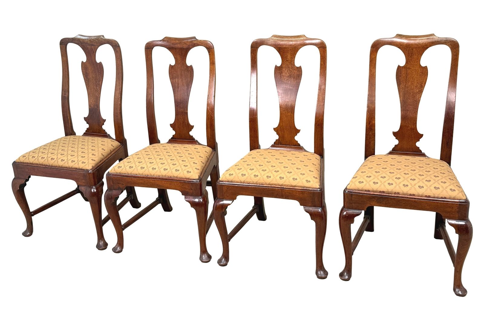 Set Of 4 18th Century George I Walnut Dining Chairs (England, Circa 1720)