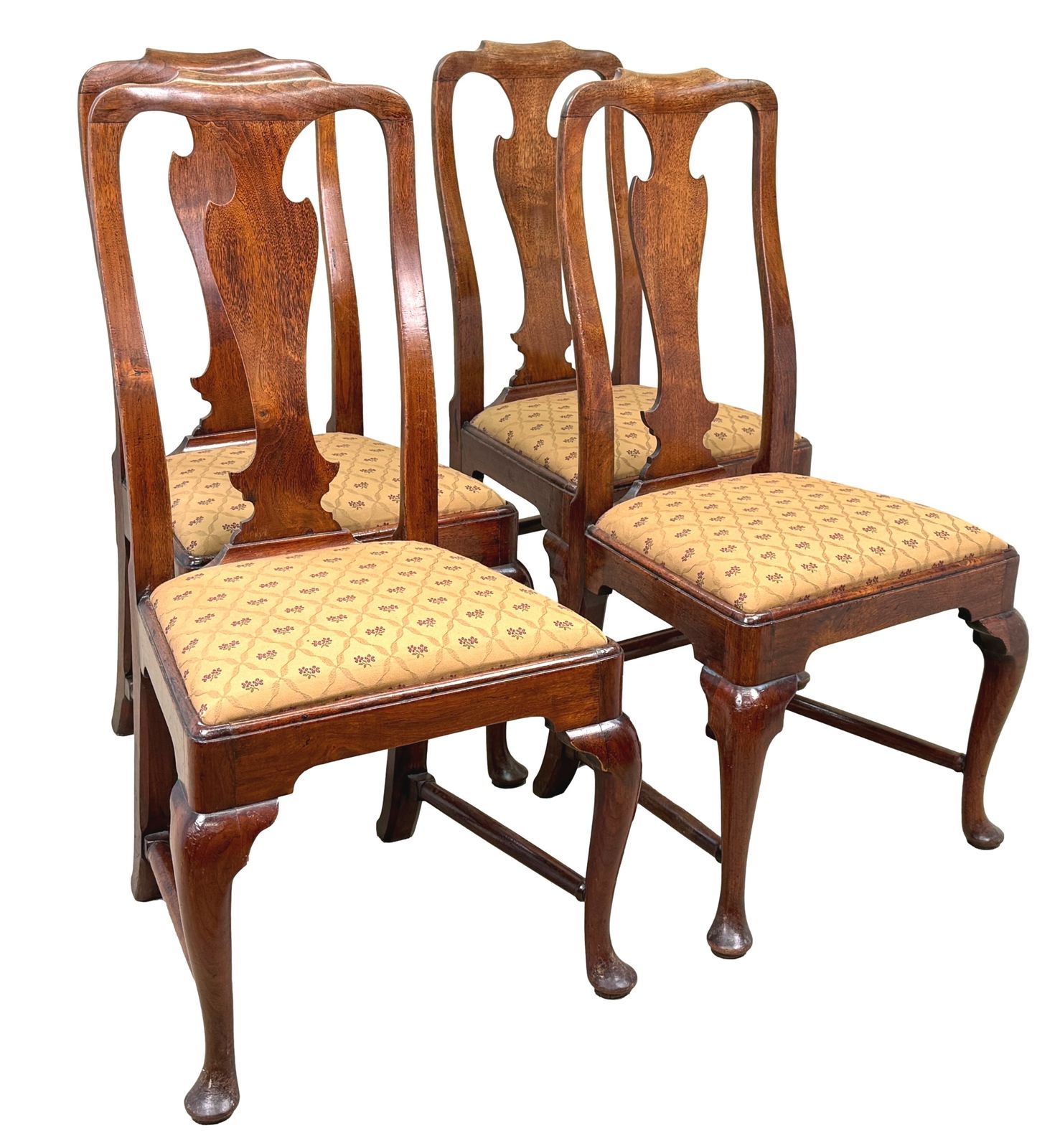 Set Of 4 18th Century George I Walnut Dining Chairs (England, Circa 1720) photo 4400.0