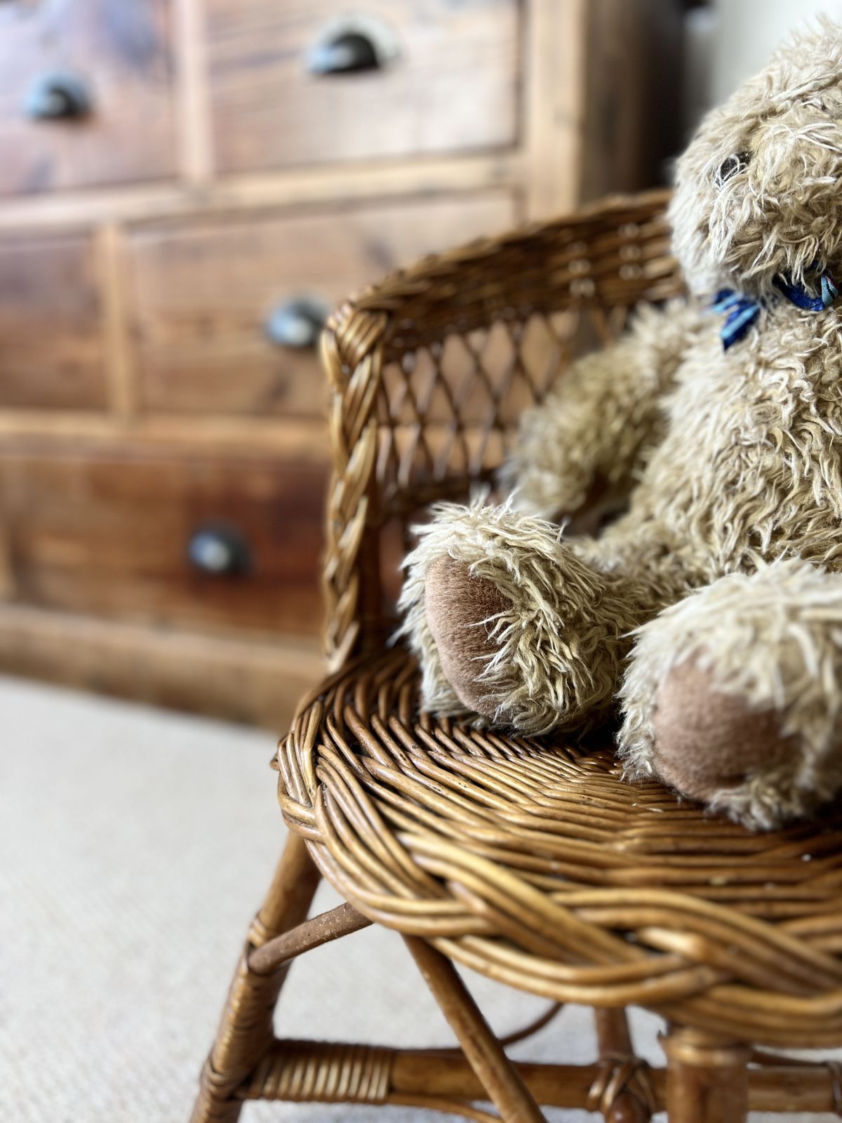 Vintage Rattan Woven Wicker Children's Chair photo 79.0