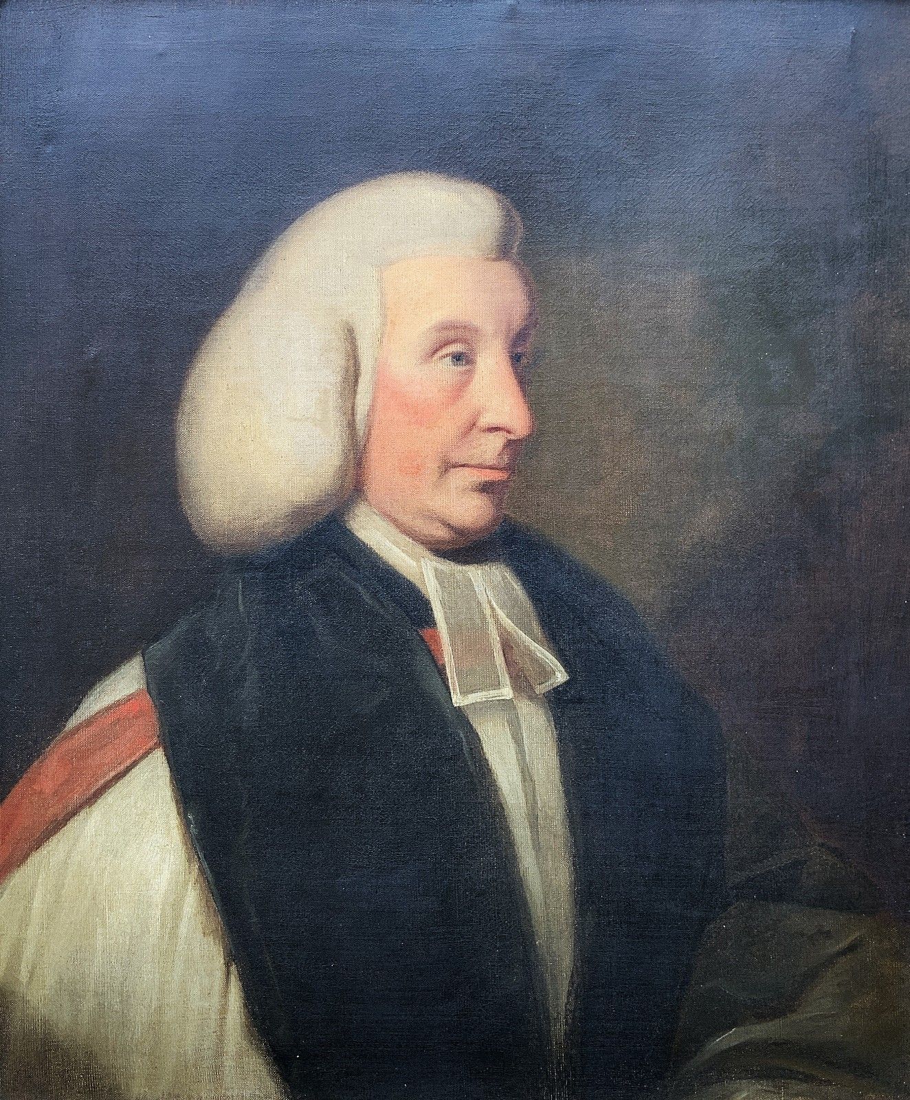 Large Superb 18th Century Oil Portrait Painting Vicar Of Kinver, Staffordshire photo for sale