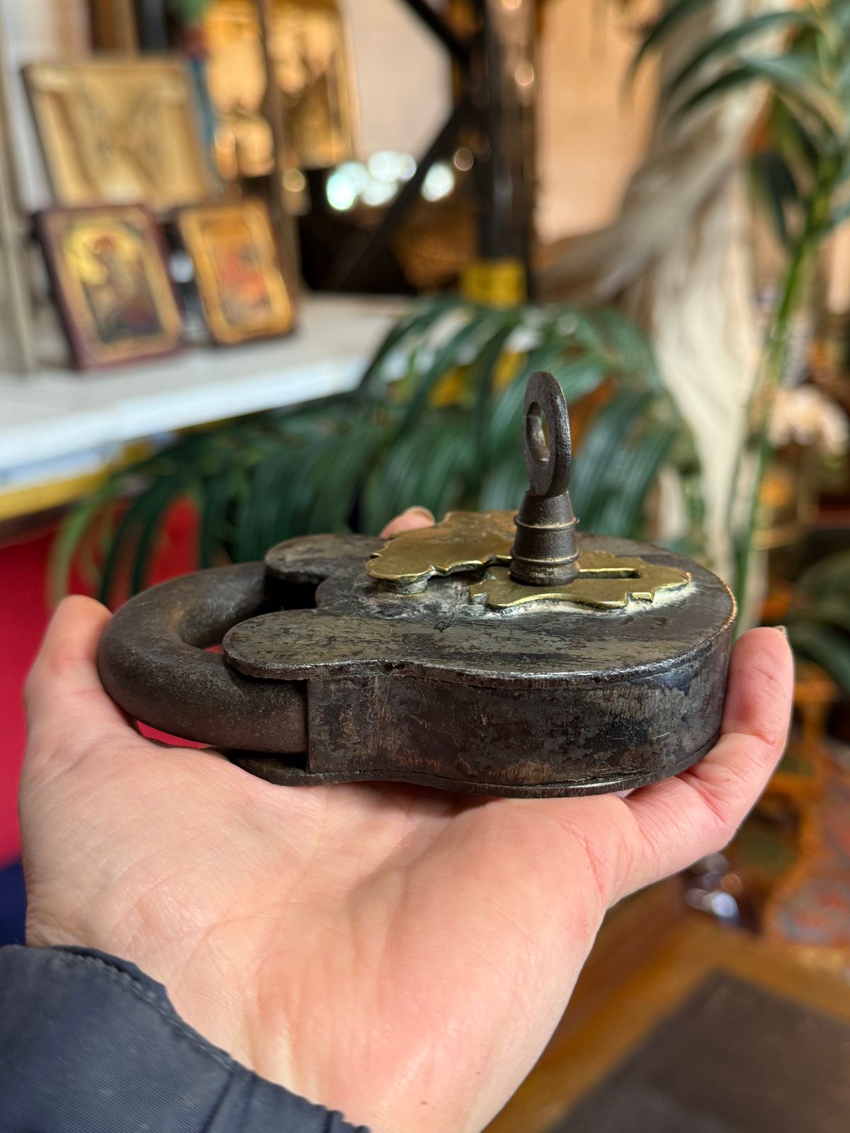 Antique Chubbs Lock And Original Working Key Padlock Collectible Iron Work photo furniture