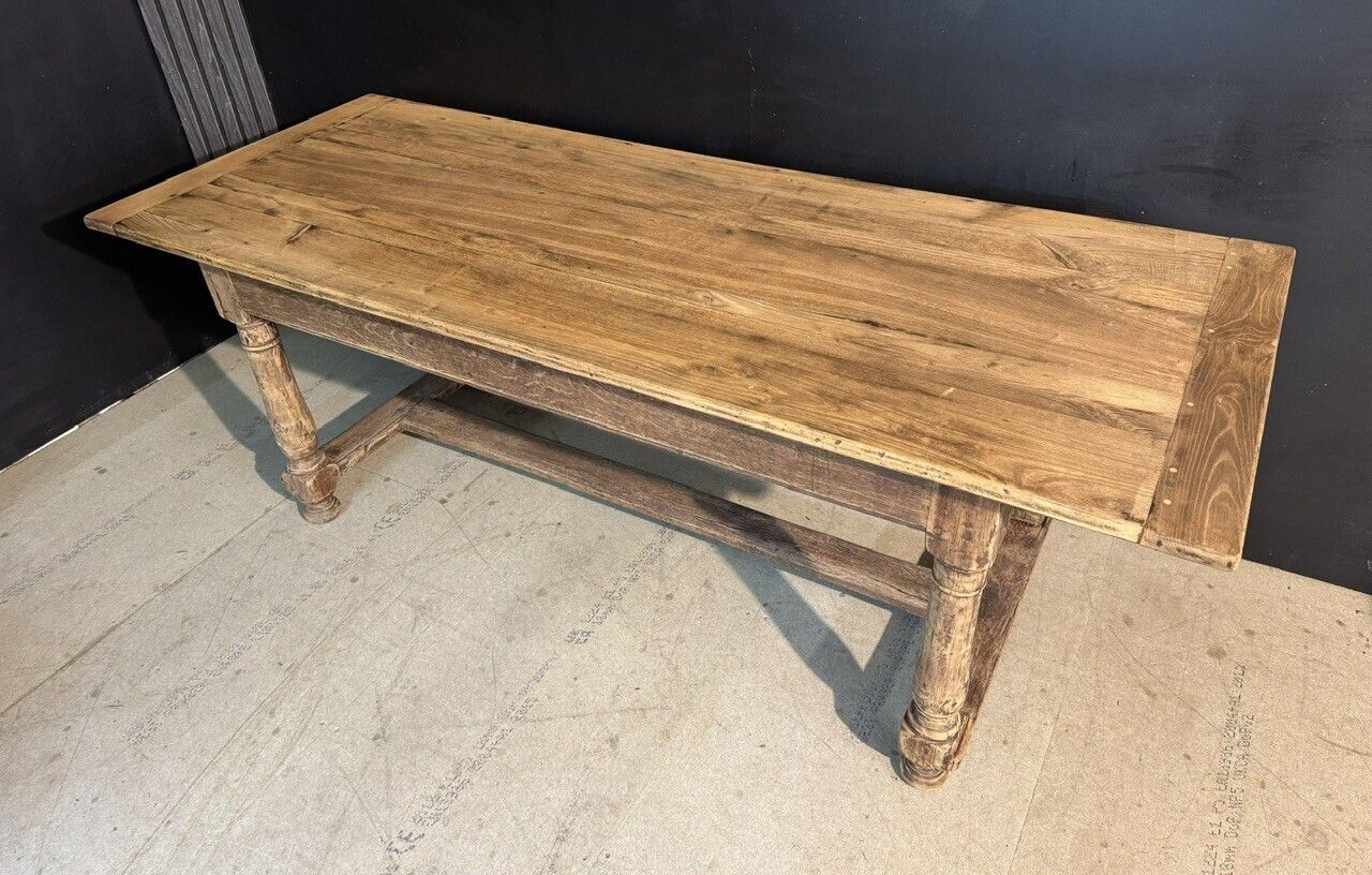 19th Century French Oak Farmhouse Dining Table photo for sale