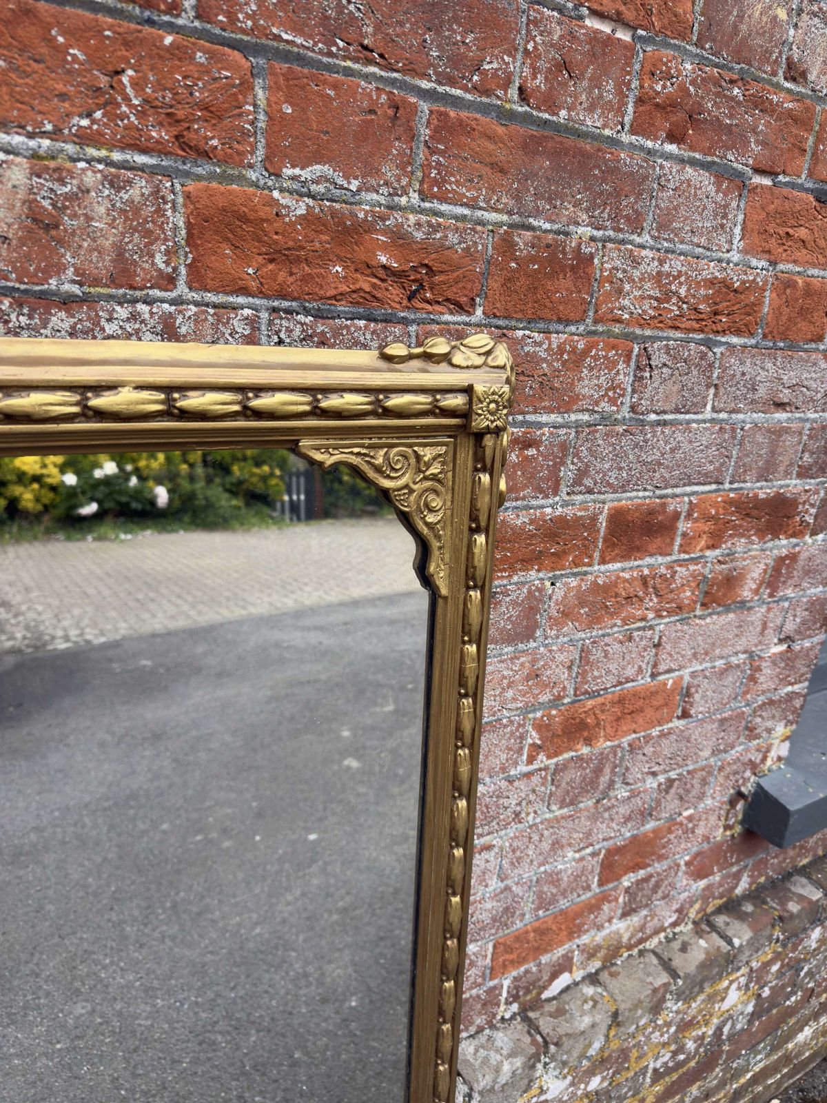 A Delightful Large Antique English 19th Century Gilt Overmantle Mirror. photo 1295.0