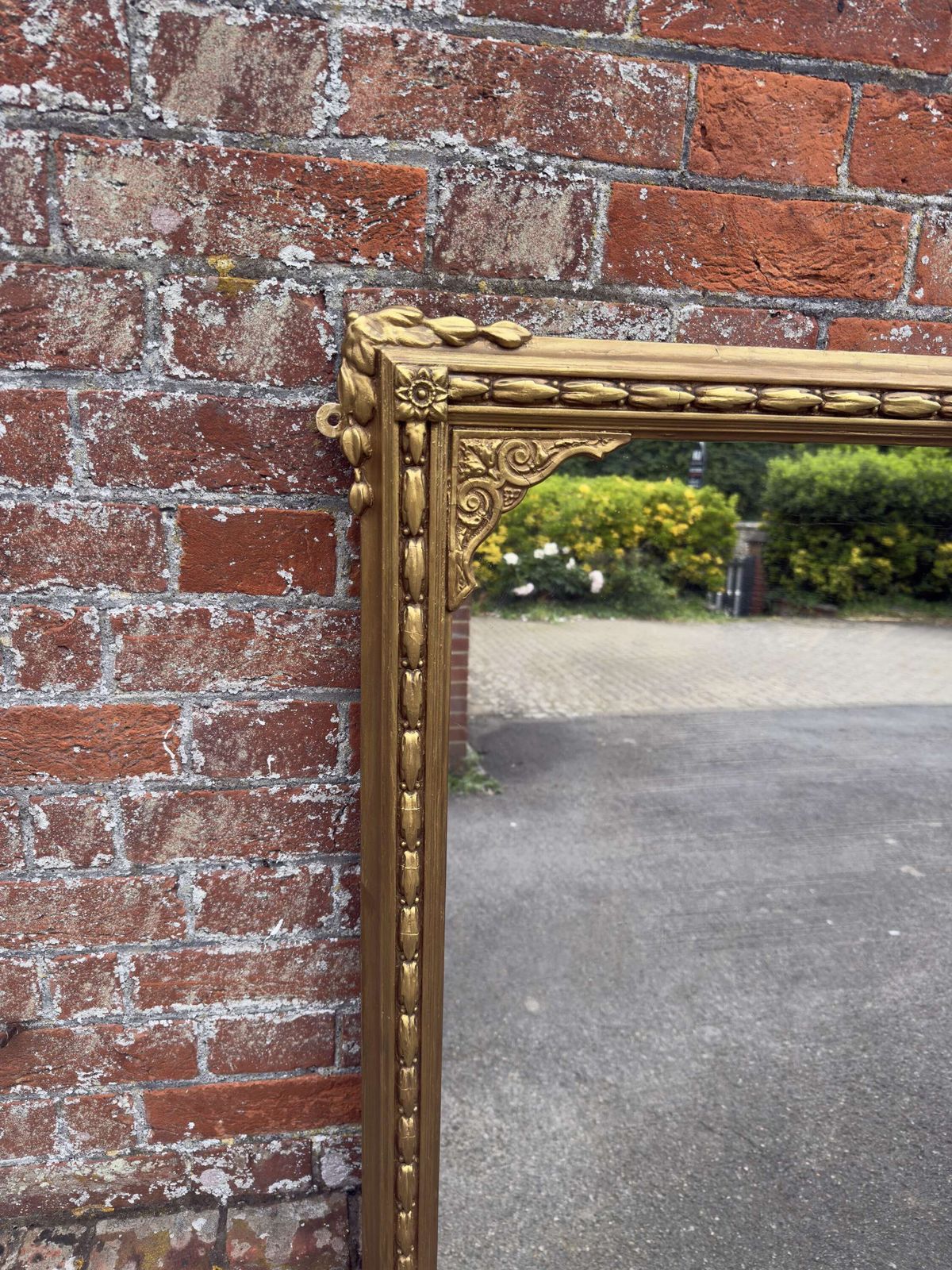 A Delightful Large Antique English 19th Century Gilt Overmantle Mirror. photo vinterior